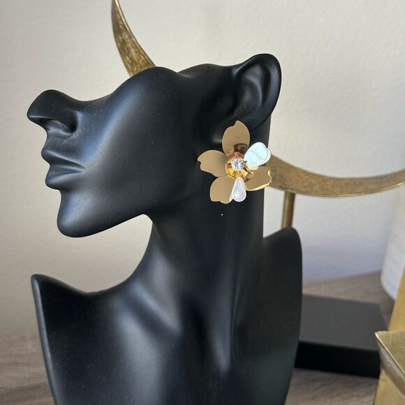 Bohemian flower earrings A1110 - Picture 4 of 4